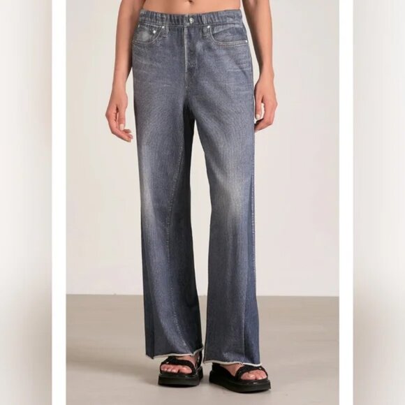 NEW Elan Amber Denim Sweatpant Jean - Picture 1 of 9